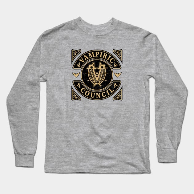 Vampiric Council Emblem Long Sleeve T-Shirt by Vault Emporium